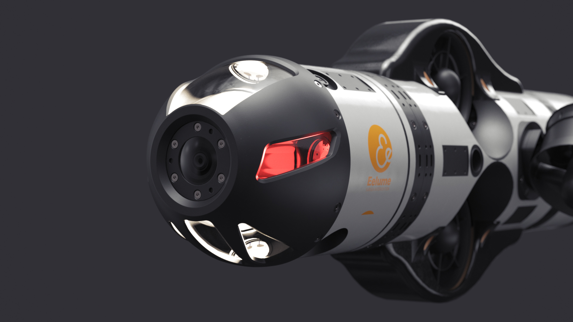 The front tip of the Eelume robot.