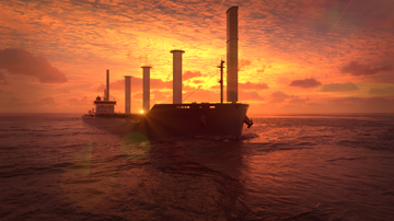 Ship in sunset / skip i solnedgang