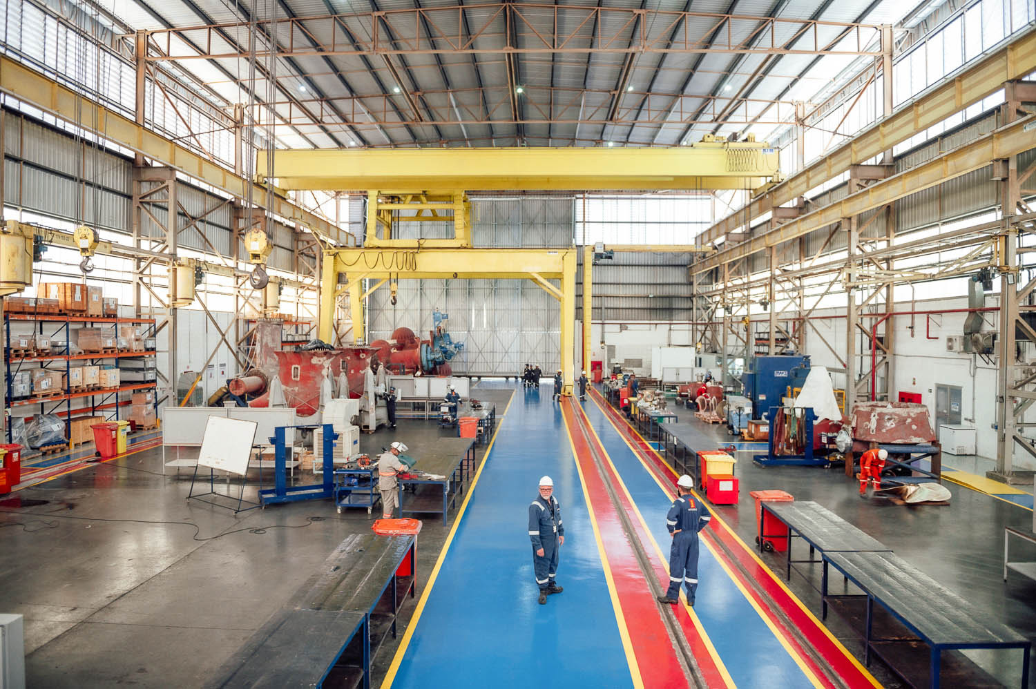 Kongsberg Maritime's custom-built workshop suited for large propulsion equipment.