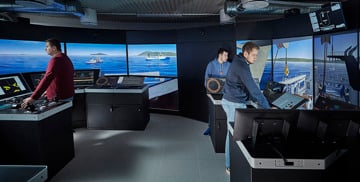 Crew team training in a K-Sim simulator