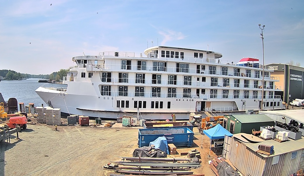 The yard is currently constructing the American Patriot, American Pioneer, American Maverick and American Ranger, along with other vessels for American Cruise Lines (ACL).