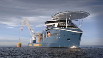 Offshore vessel in mooring operation