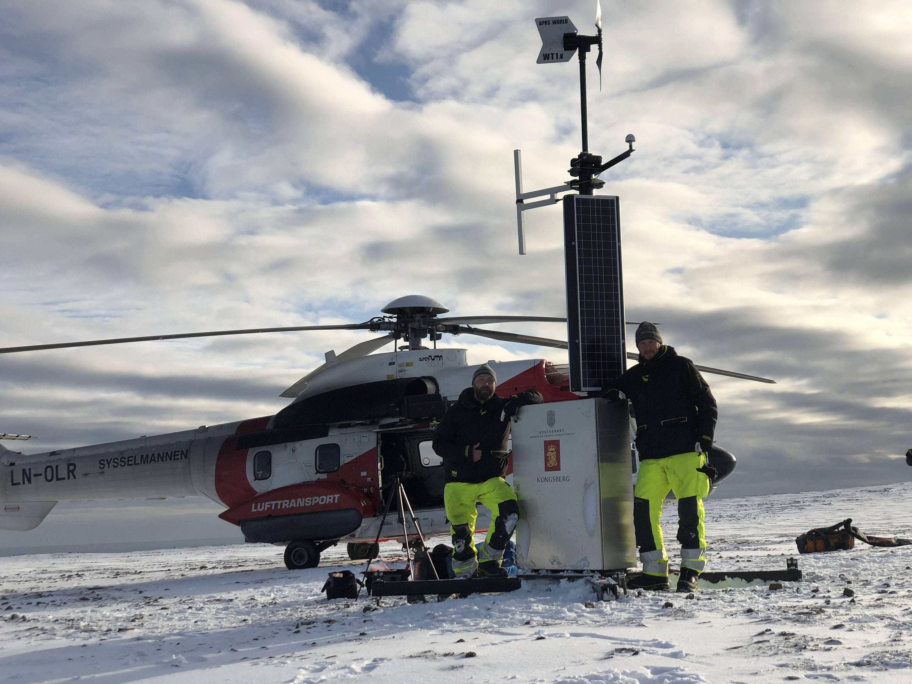 A station and helicopter at Svalbard.