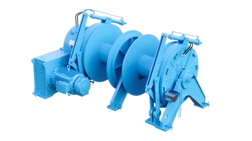 Electric Towing Winch for tug marked