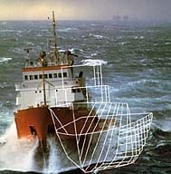 Fishing vessel at sea