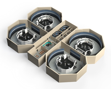 Illustration of the floorplan for the K-Sim Navigation bridges delivered to French Navy for safe and realistic training
