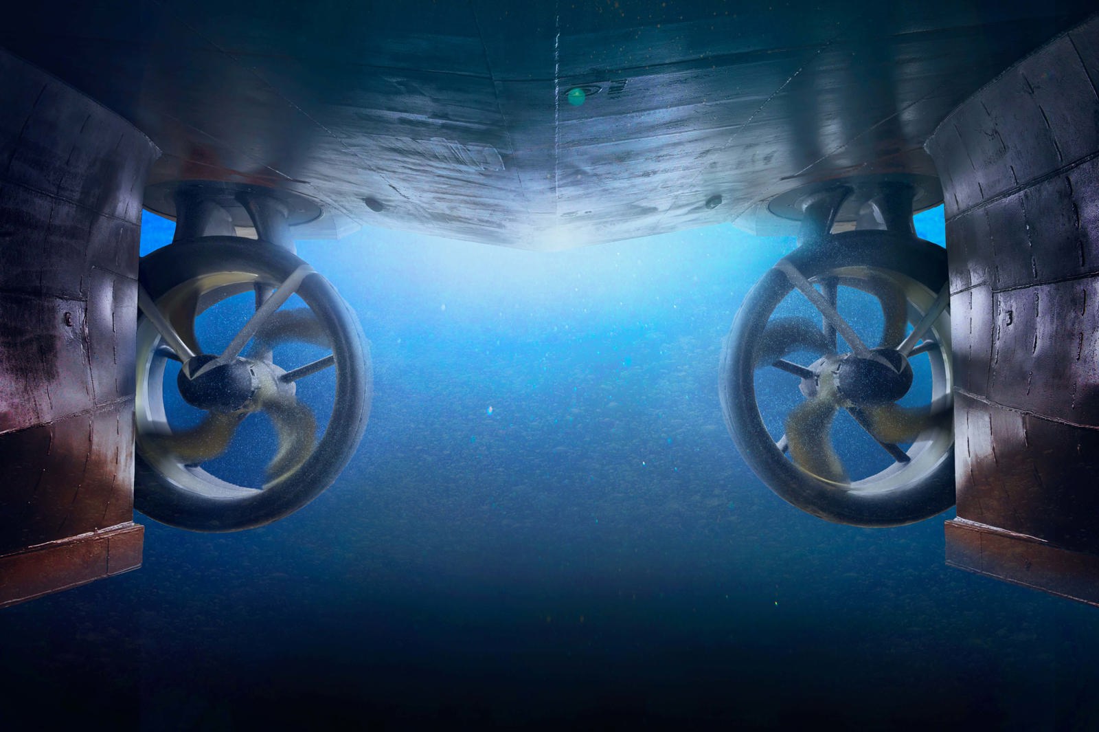 illustration of rd az thrusters under water