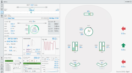 A screenshot of the Conning display user interface