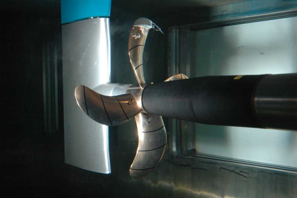 Propeller and rudder/nozzle cavitation test - Kongsberg Maritime