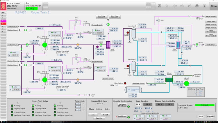 K-Sim Cargo FSRU model - regas training