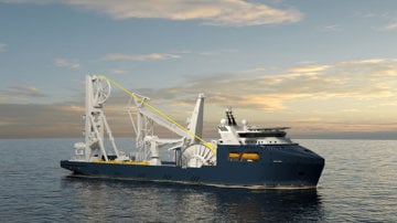 Kongsberg Maritime UT 7634 Pipe laying vessel design at sea